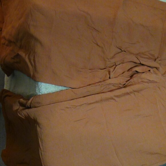 A New Day Womens High Rise Wide Leg Casual Pants Brown Brass Pockets Size 6 - Picture 6 of 16